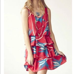 Sariah for Anthropologie silk tier dress size 10